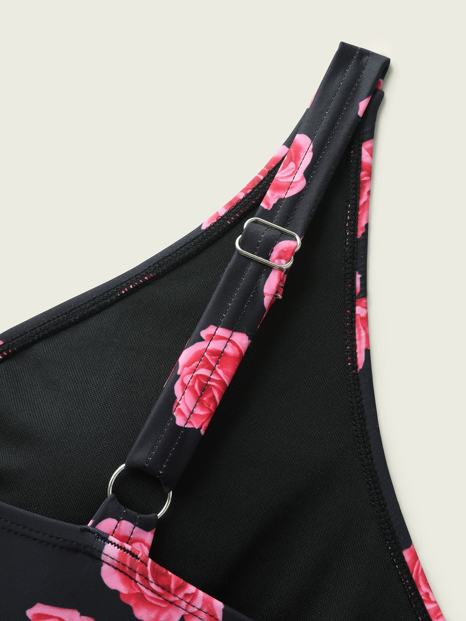 Anti-Float Tie Rosy Print Swim Dress