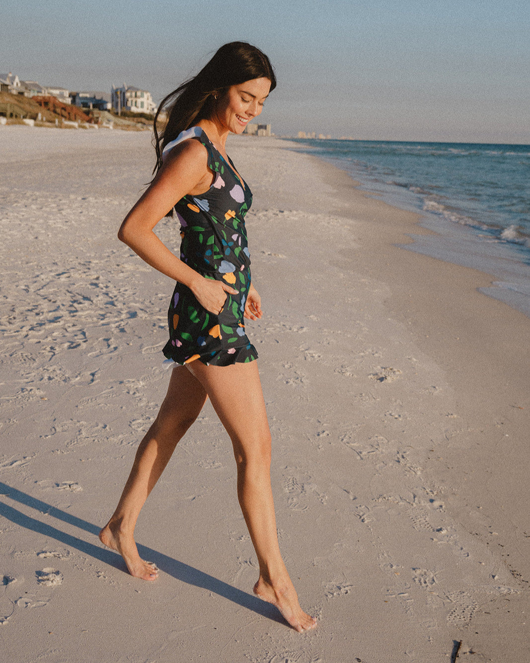 Flower swim romper - DreamShe